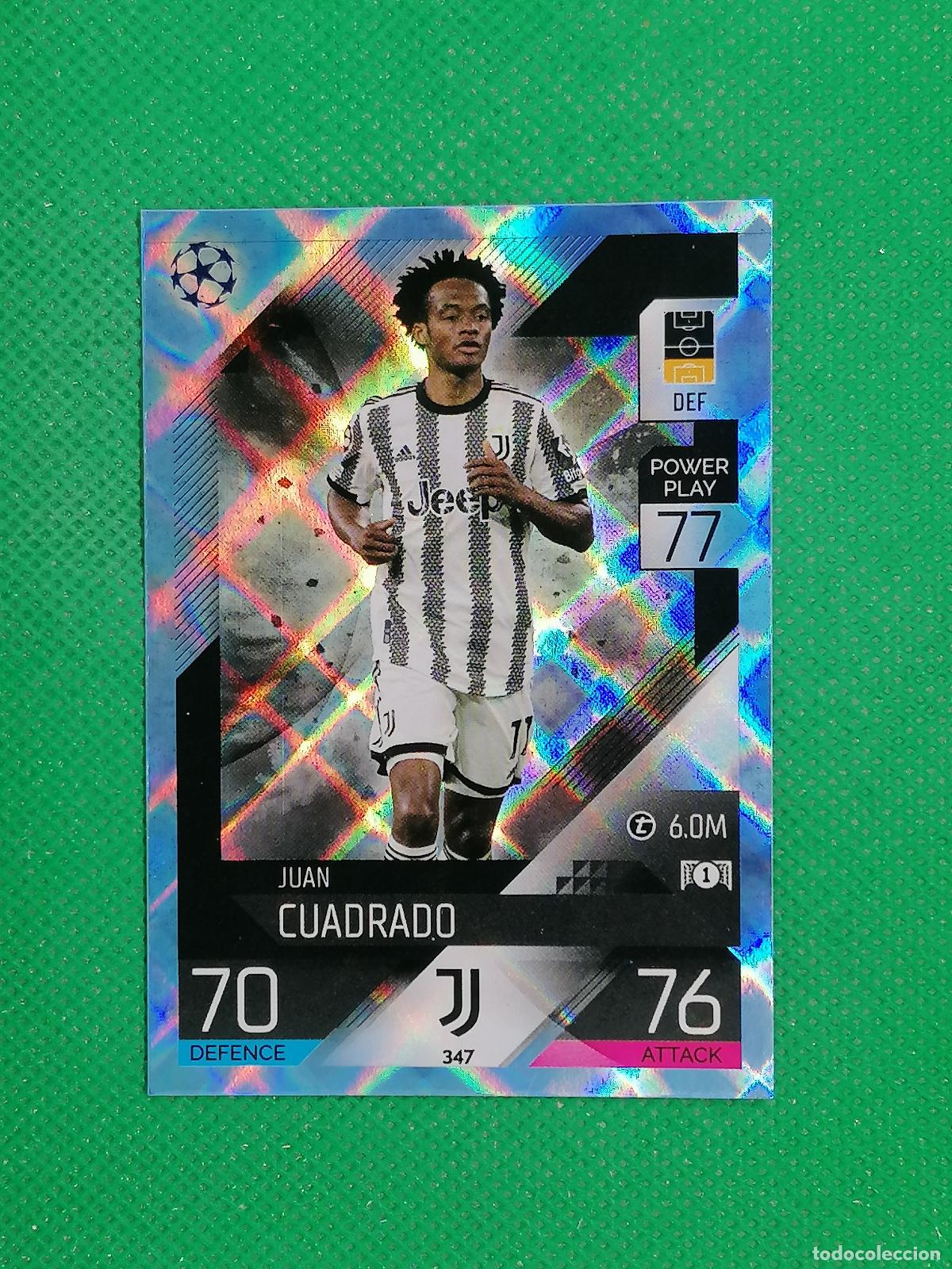 Cromos de F&uacute;tbol: 347 JUAN CUADRADO JUVENTUS PARALELA CRYSTAL ⚽TOPPS MATCH ATTAX CHAMPIONS 2022 2023 22 23 ⚽