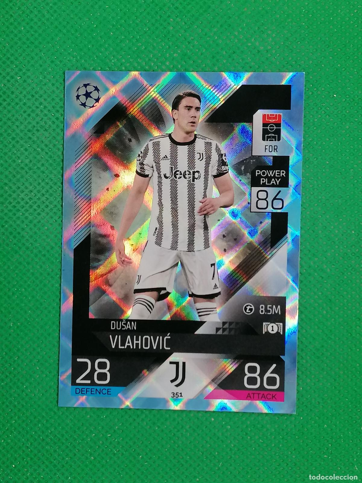 Cromos de F&uacute;tbol: 351 DUSAN VLAHOVIC JUVENTUS PARALELA CRYSTAL ⚽TOPPS MATCH ATTAX CHAMPIONS 2022 2023 22 23 ⚽