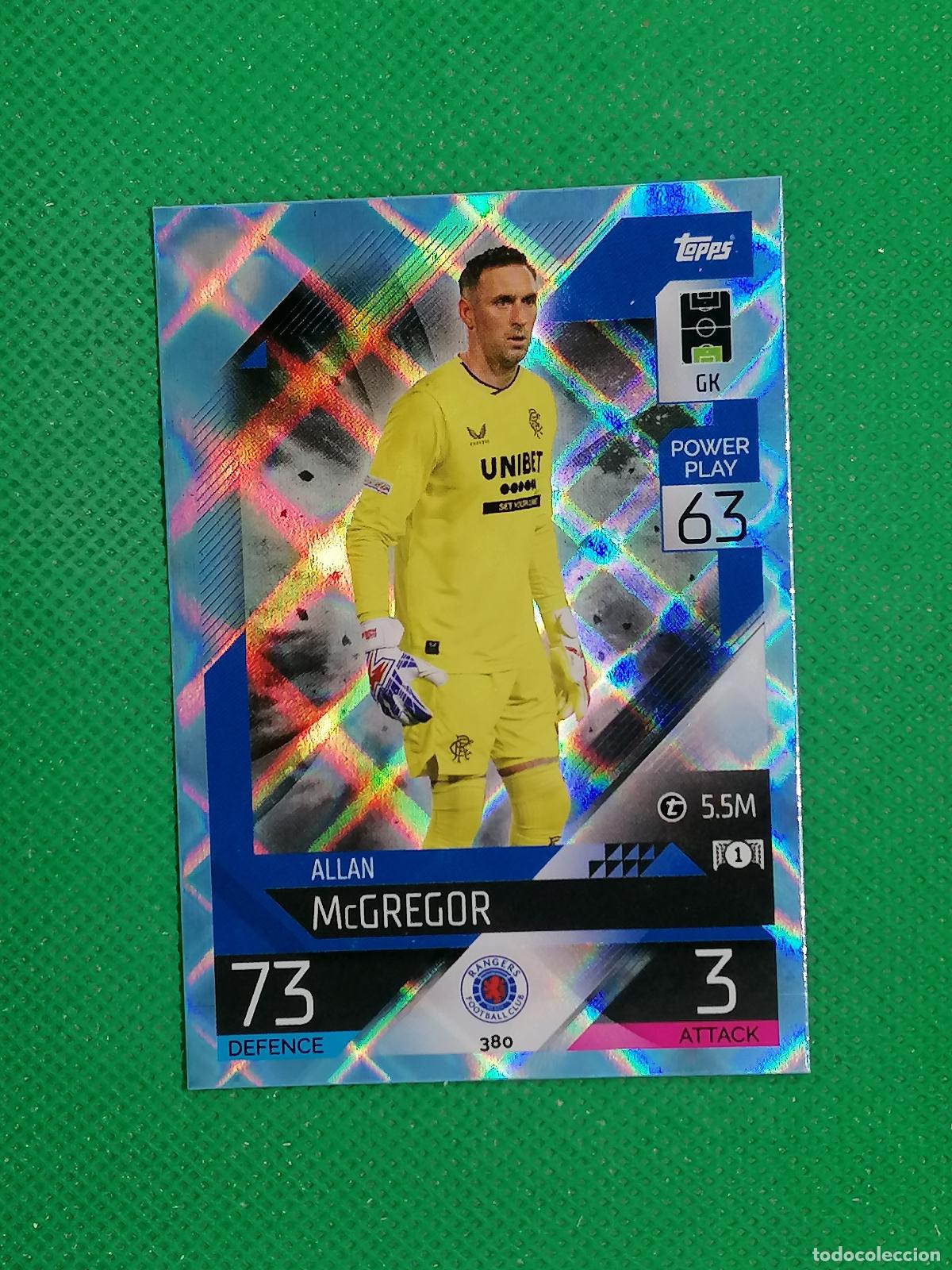 Cromos de F&uacute;tbol: 380 ALLAN MCGREGOR RANGERS PARALELA CRYSTAL ⚽TOPPS MATCH ATTAX CHAMPIONS 2022 2023 22 23 ⚽