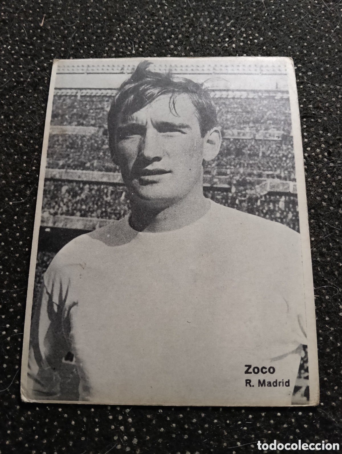 Cromos de F&uacute;tbol: Cromo de Dos caras, en una Zoco y Su&aacute;rez del Real Madrid, de Gr&aacute;ficas Bergas a&ntilde;os 1950 - 60 aprox.