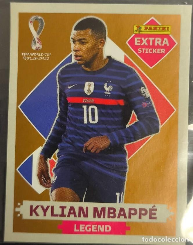 Cromos de F&uacute;tbol: cromo extra sticker kylian mbappe fifa world cup 2022 bronce
