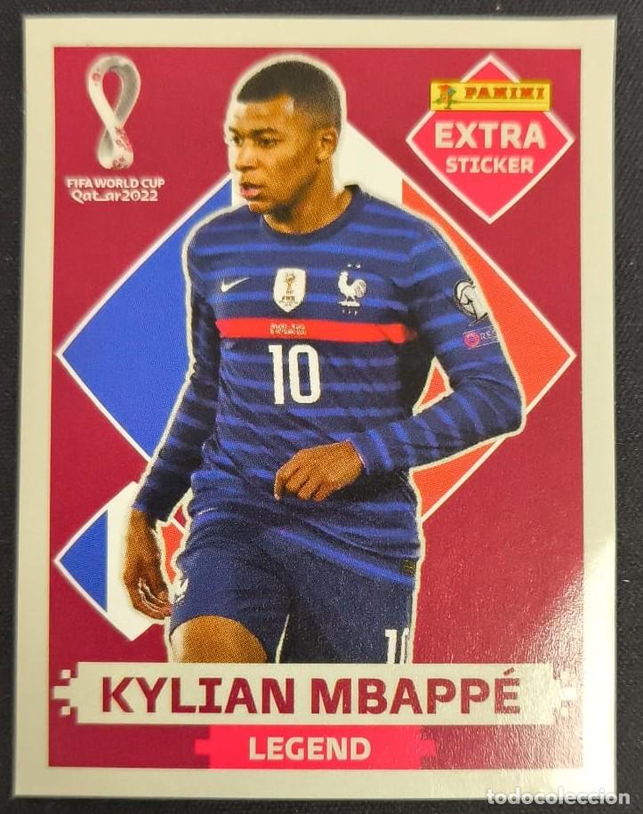 Cromos de F&uacute;tbol: cromo extra sticker kylian mbappe fifa world cup 2022