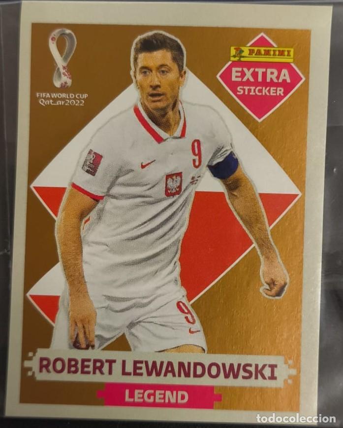 Cromos de Futebol: cromo extra sticker bronce robert lewandowski fifa world cup 2022 panini