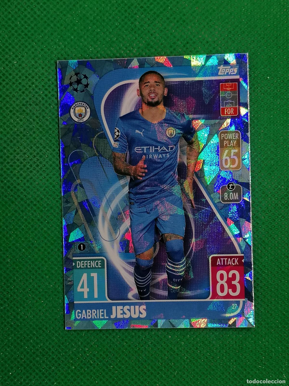 Cromos de Futebol: 27 GABRIEL JESUS MANCHESTER CITY PARALELA CRYSTAL ⚽TOPPS MATCH ATTAX CHAMPIONS 2021 2022 21 22 ⚽