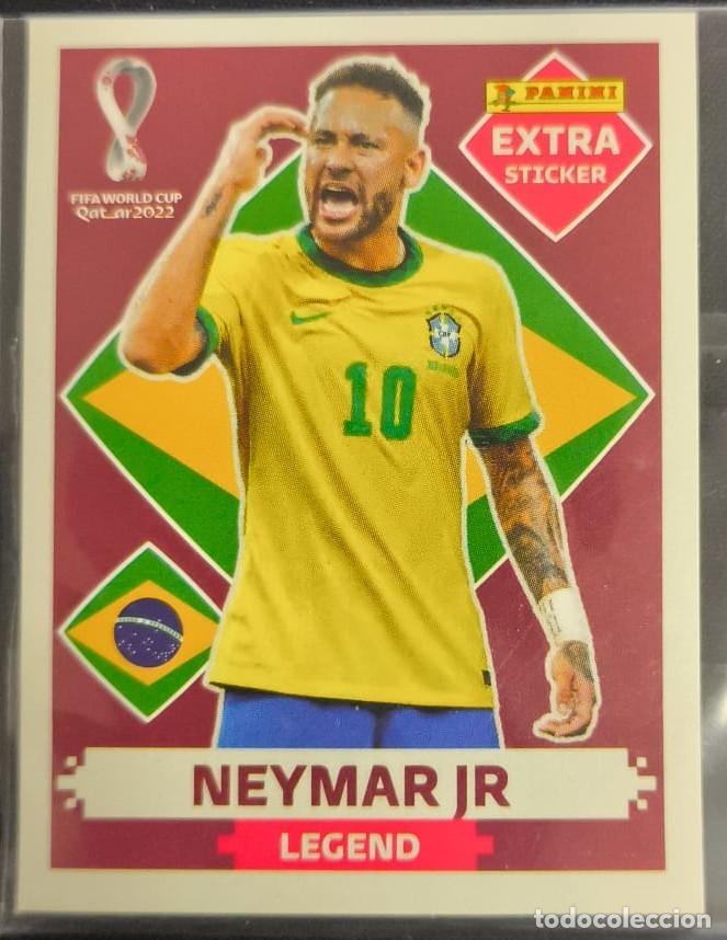 Cromos de F&uacute;tbol: cromo extra sticker fifa world cup 2022 neymar jr