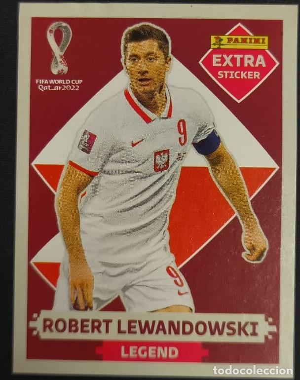 Cromos de F&uacute;tbol: cromo extra sticker fifa world cup 2022 robert lewandowski