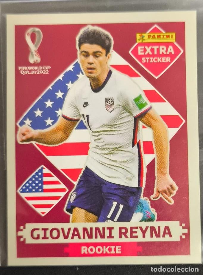 Cromos de F&uacute;tbol: cromo extra sticker fifa world cup 2022 giovanni reyna