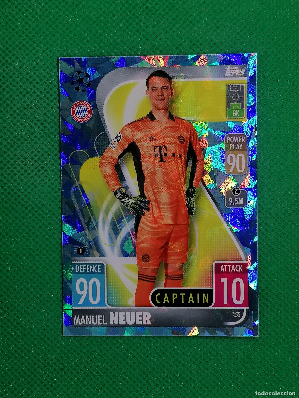 Cromos de F&uacute;tbol: 155 MANUEL NEUER BAYERN MUNICH PARALELA CRYSTAL ⚽TOPPS MATCH ATTAX CHAMPIONS 2021 2022 21 22 ⚽