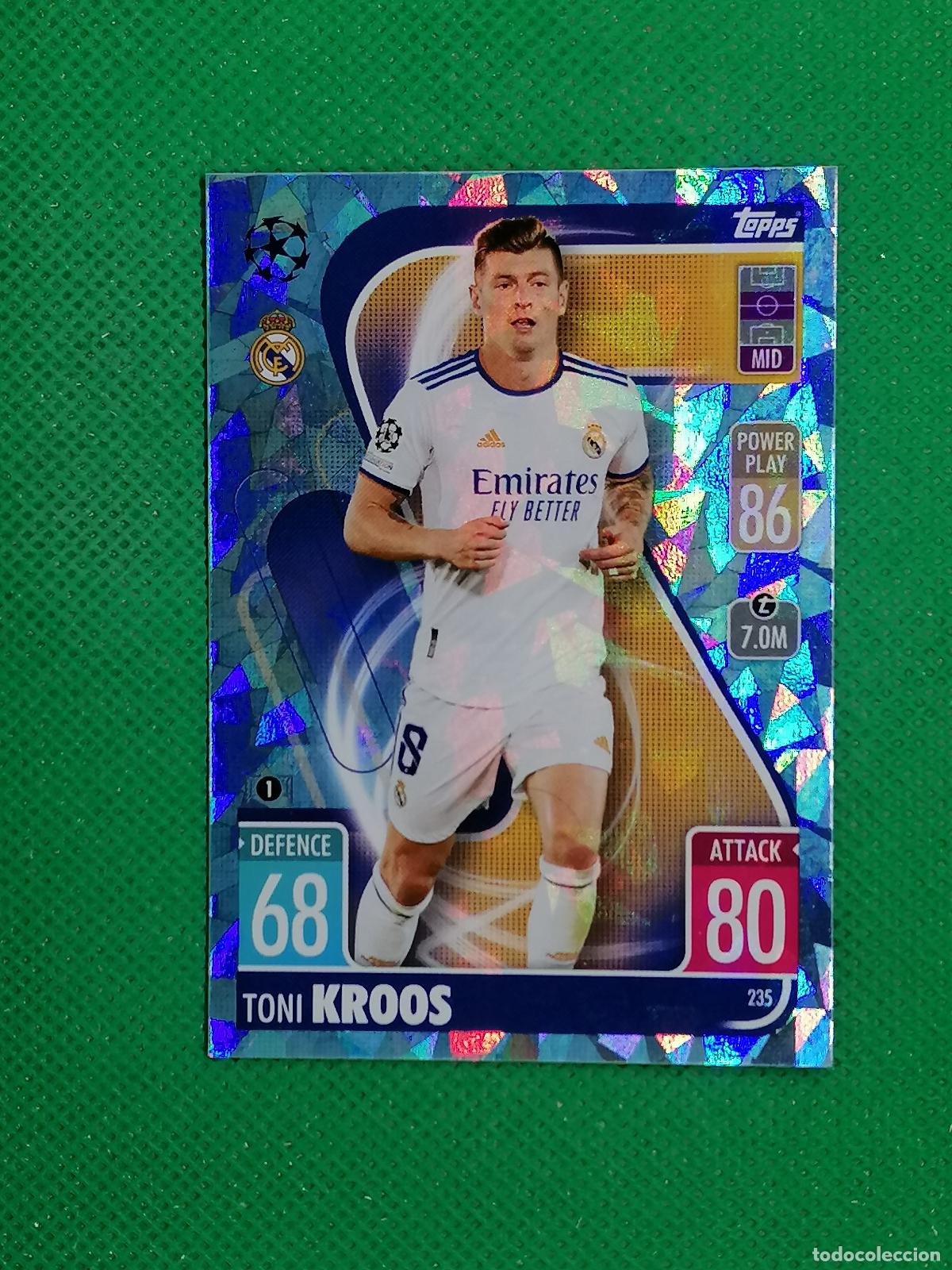 Cromos de F&uacute;tbol: 235 TONI KROOS REAL MADRID PARALELA CRYSTAL ⚽TOPPS MATCH ATTAX CHAMPIONS 2021 2022 21 22 ⚽