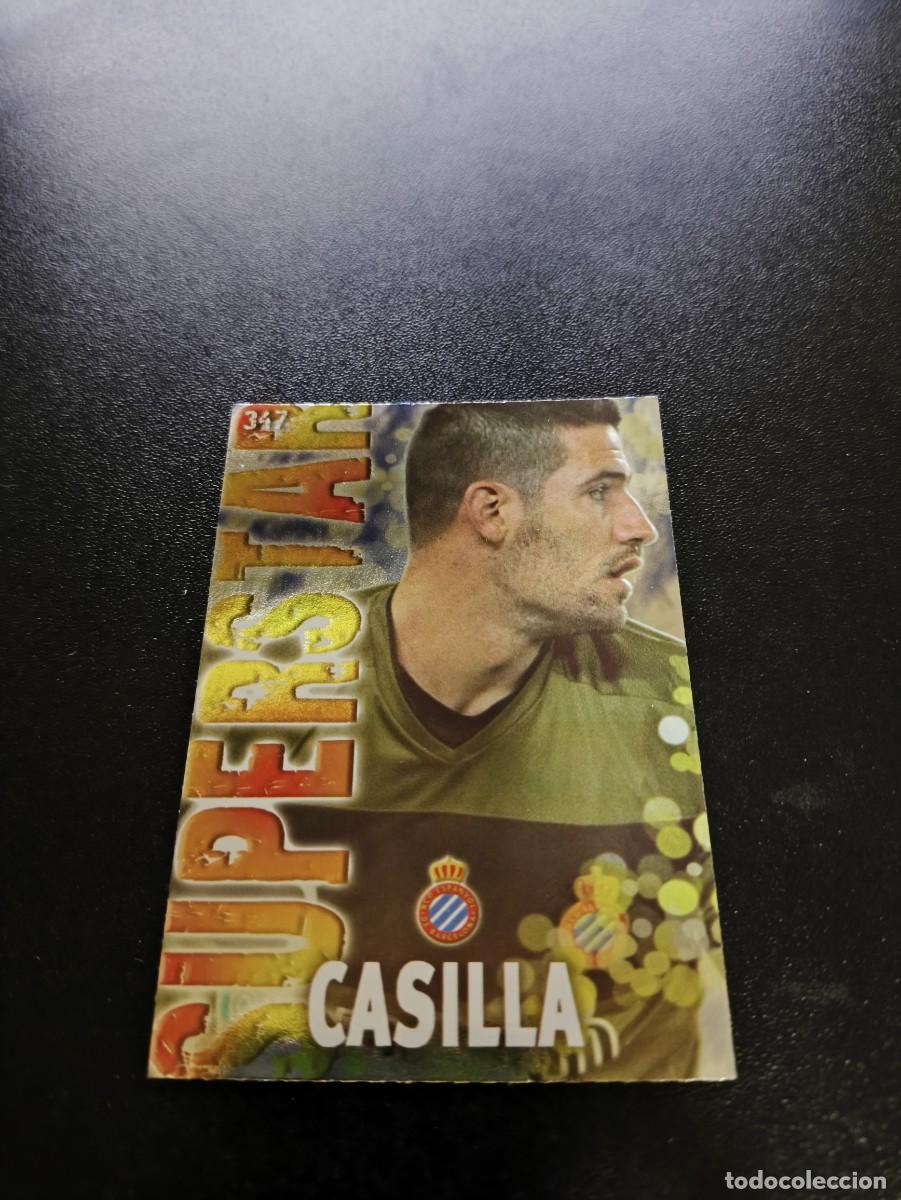 Fu&szlig;ball-Sticker: 347 CASILLA SUPERSTAR BRILLO LISO ESPANYOL MUNDICROMO LIGA 2013 2014 13 14 NO PANINI ESTE