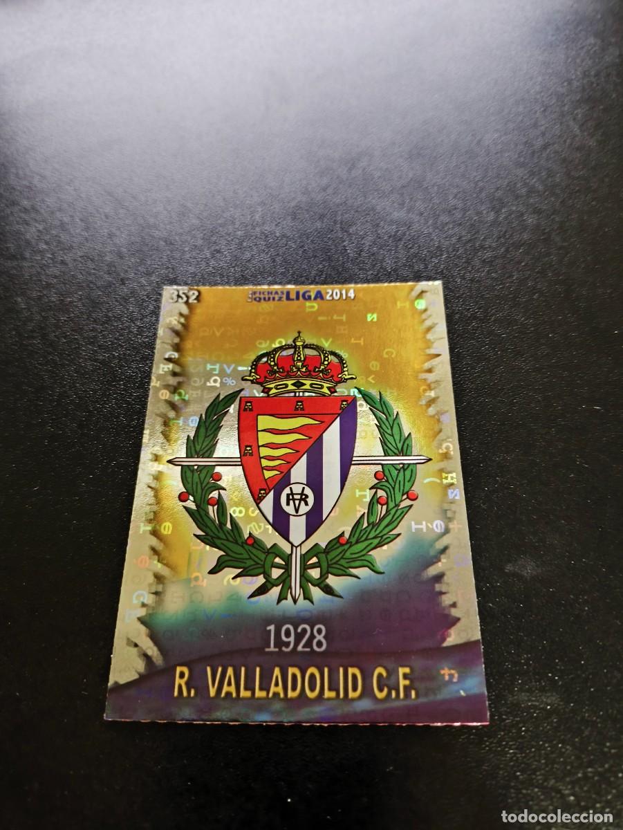 Cromos de F&uacute;tbol: 352 ESCUDO VERSION BRILLO LETRAS VALLADOLID MUNDICROMO LIGA 2013 2014 13 14 NO PANINI ESTE