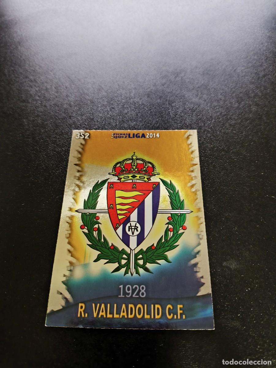 Cromos de F&uacute;tbol: 352 ESCUDO VERSION BRILLO VALLADOLID MUNDICROMO LIGA 2013 2014 13 14 NO PANINI ESTE
