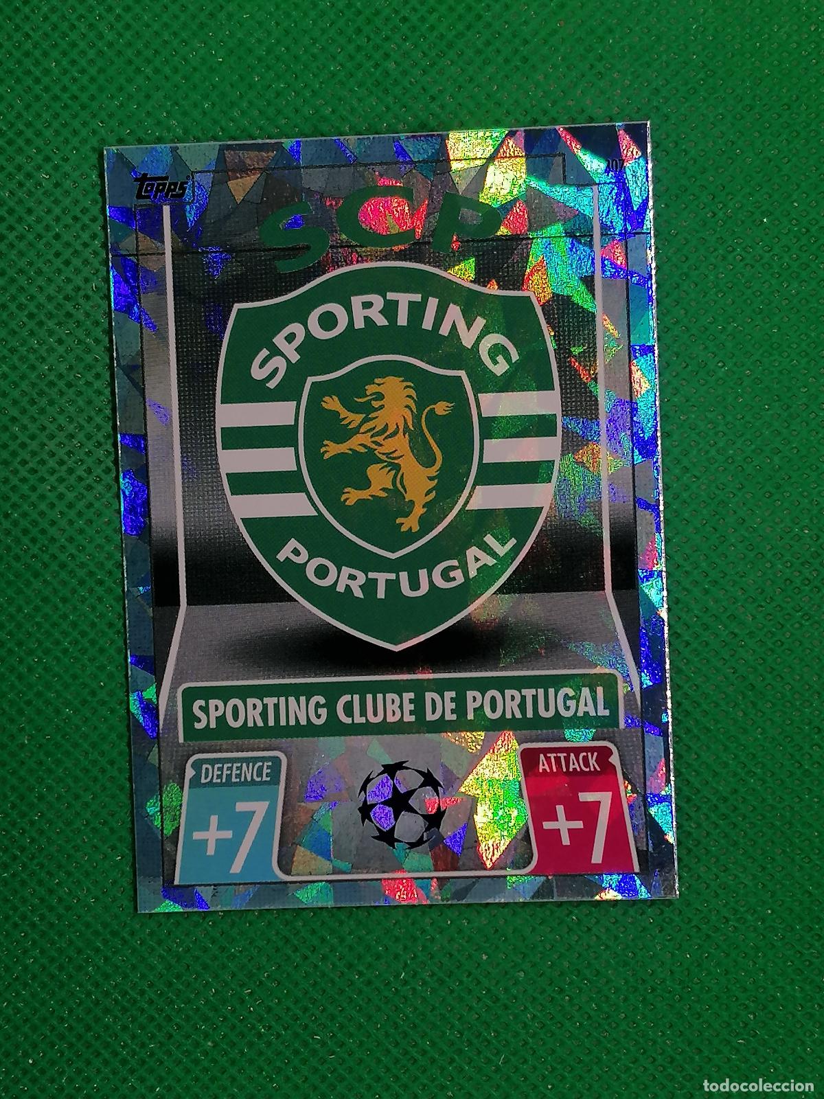 Cromos de F&uacute;tbol: 307 ESCUDO SPORTING PORTUGAL PARALELA CRYSTAL ⚽TOPPS MATCH ATTAX CHAMPIONS 2021 2022 21 22 ⚽