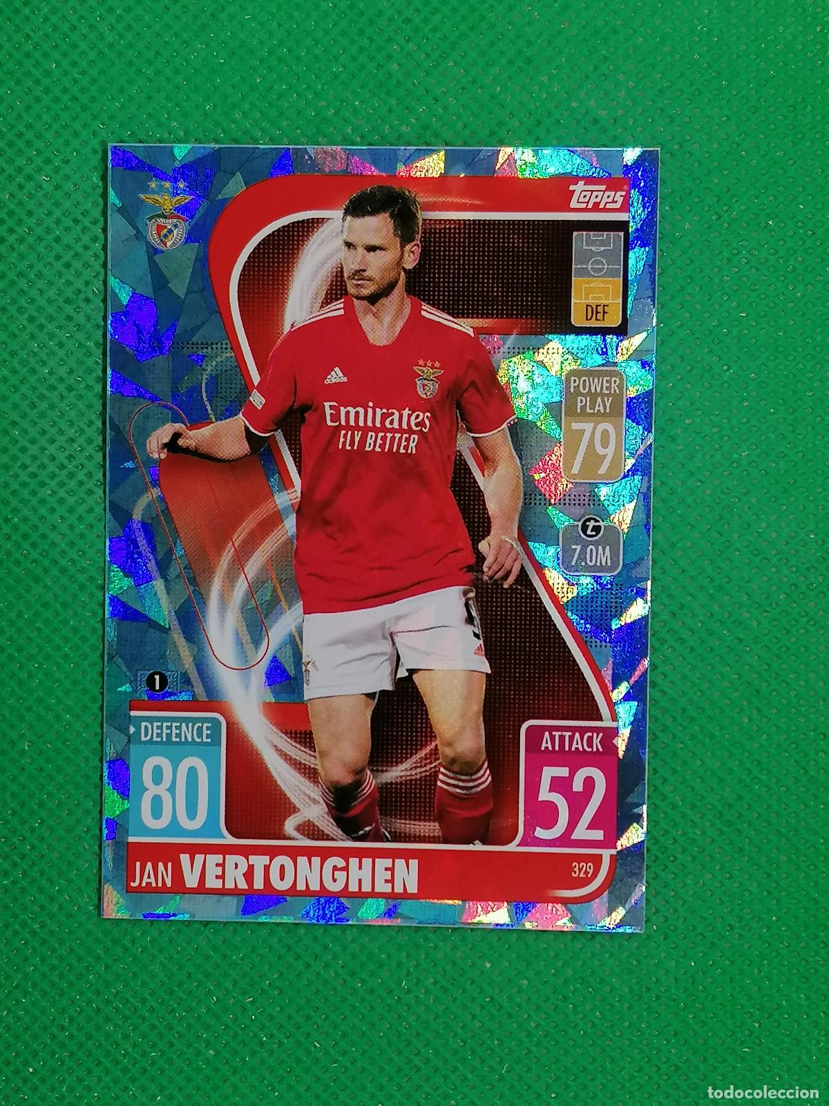 Cromos de F&uacute;tbol: 329 JAN VERTONGHEN BENFICA PARALELA CRYSTAL⚽TOPPS MATCH ATTAX CHAMPIONS 2021 2022 21 22 ⚽
