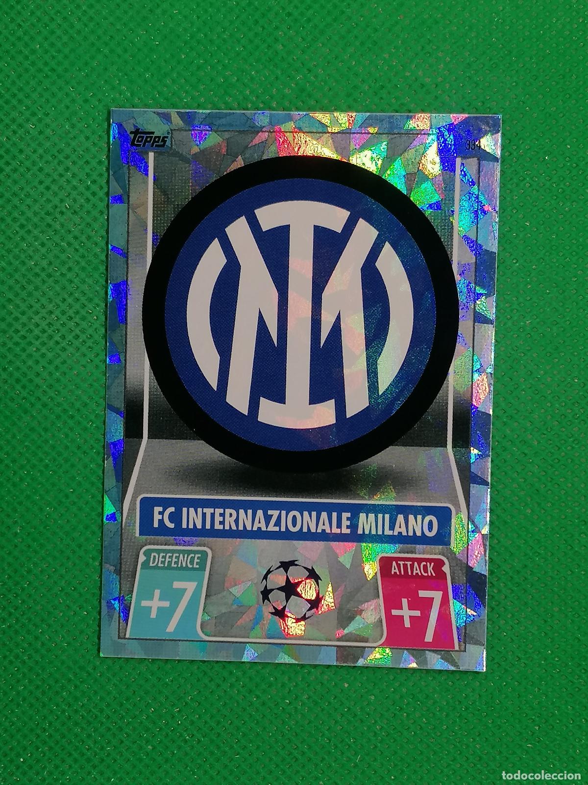 Cromos de F&uacute;tbol: 334 ESCUDO INTER MILAN PARALELA CRYSTAL⚽TOPPS MATCH ATTAX CHAMPIONS 2021 2022 21 22 ⚽