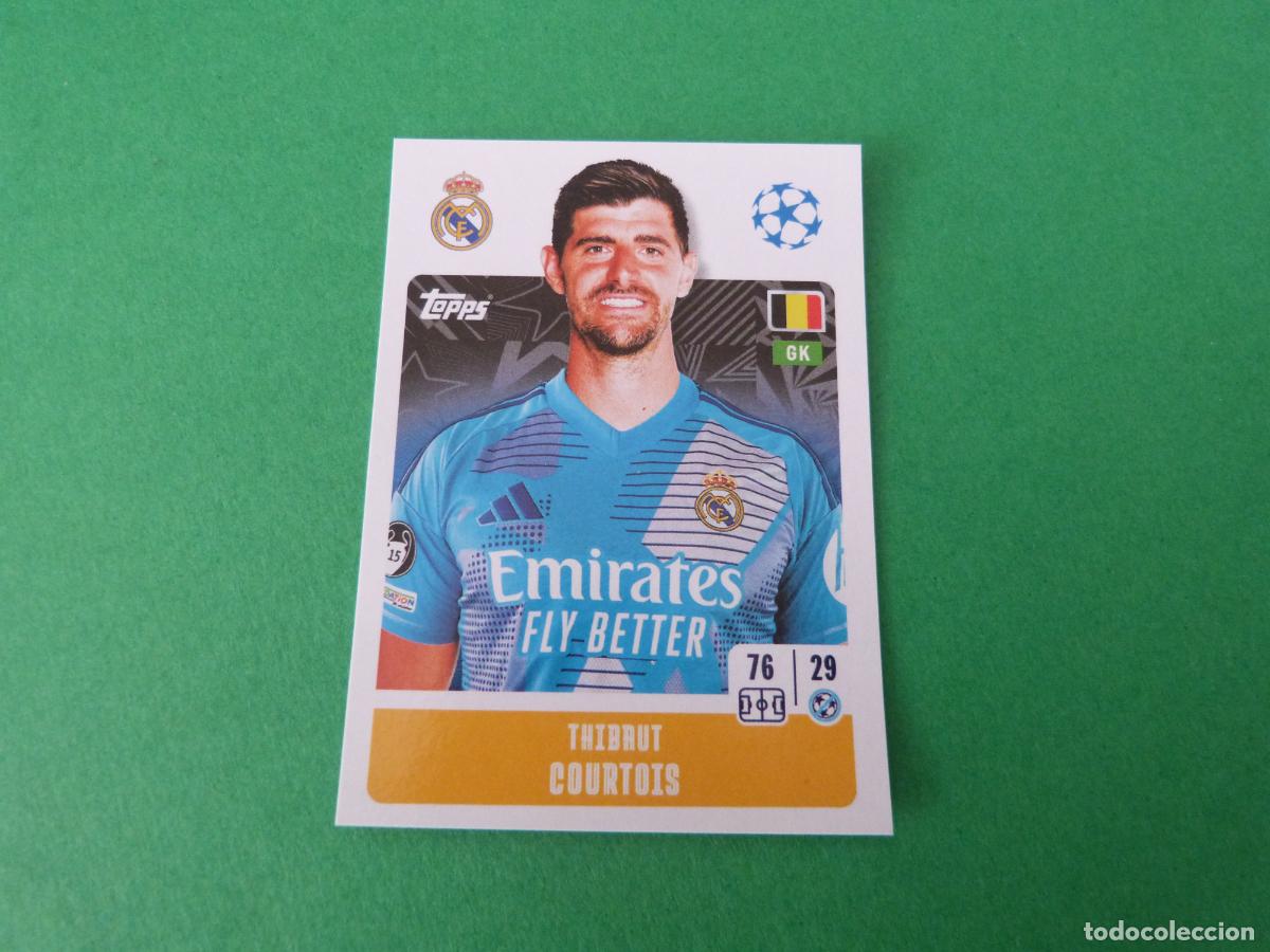 Cartes &agrave; collectionner de Football: CROMO FUTBOL COURTOIS REAL MADRID C.F. SIN PEGAR N&ordm; 321 CHAMPIONS LEAGUE 2024-2025/24-25 TOPPS