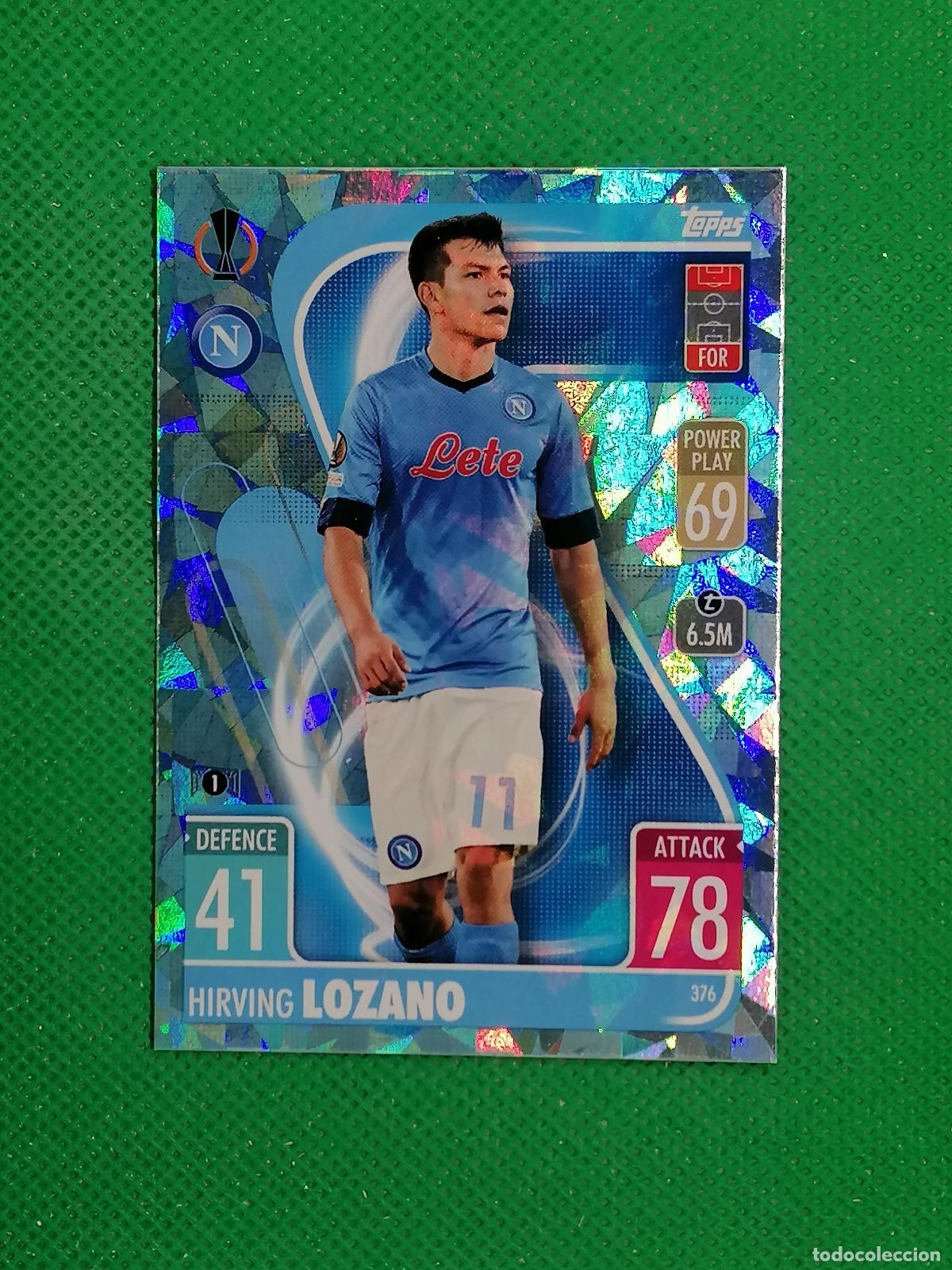 Cartes &agrave; collectionner de Football: 376 HIRVING LOZANO NAPOLES PARALELA CRYSTAL ⚽ TOPPS MATCH ATTAX CHAMPIONS 2021 2022 21 22 ⚽