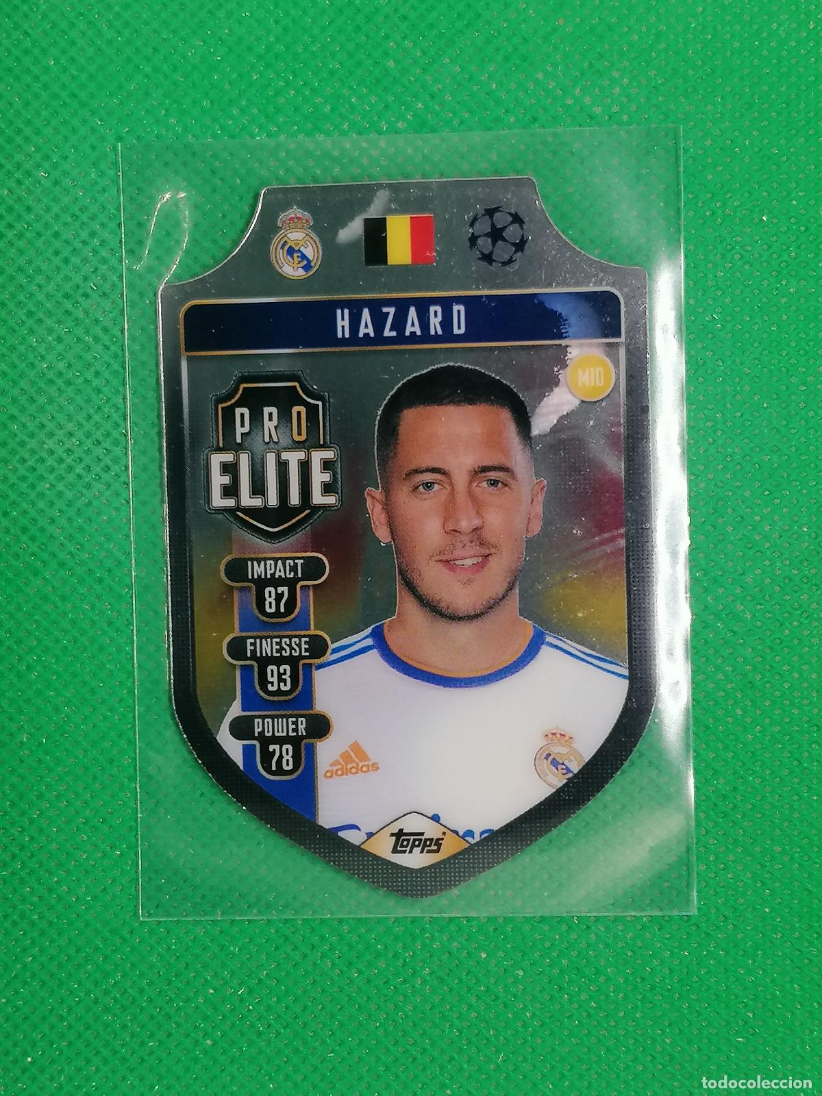 Cromos de F&uacute;tbol: SH4 HAZARD REAL MADRID PRO ELITE SHIELD ⚽ TOPPS MATCH ATTAX CHAMPIONS 2021 2022 21 22 ⚽