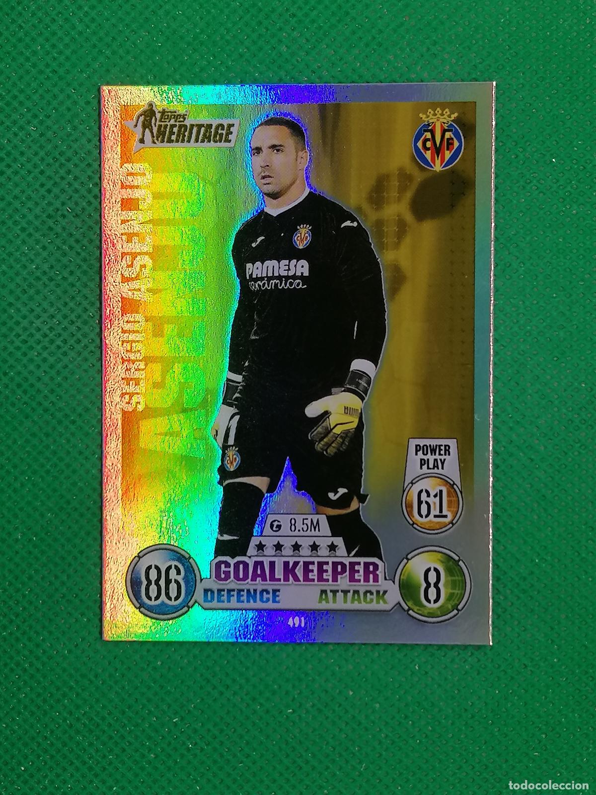 Cromos de F&uacute;tbol: 491 SERGIO ASENJO VILLARREAL HERITAGE ⚽ TOPPS MATCH ATTAX CHAMPIONS 2021 2022 21 22 ⚽