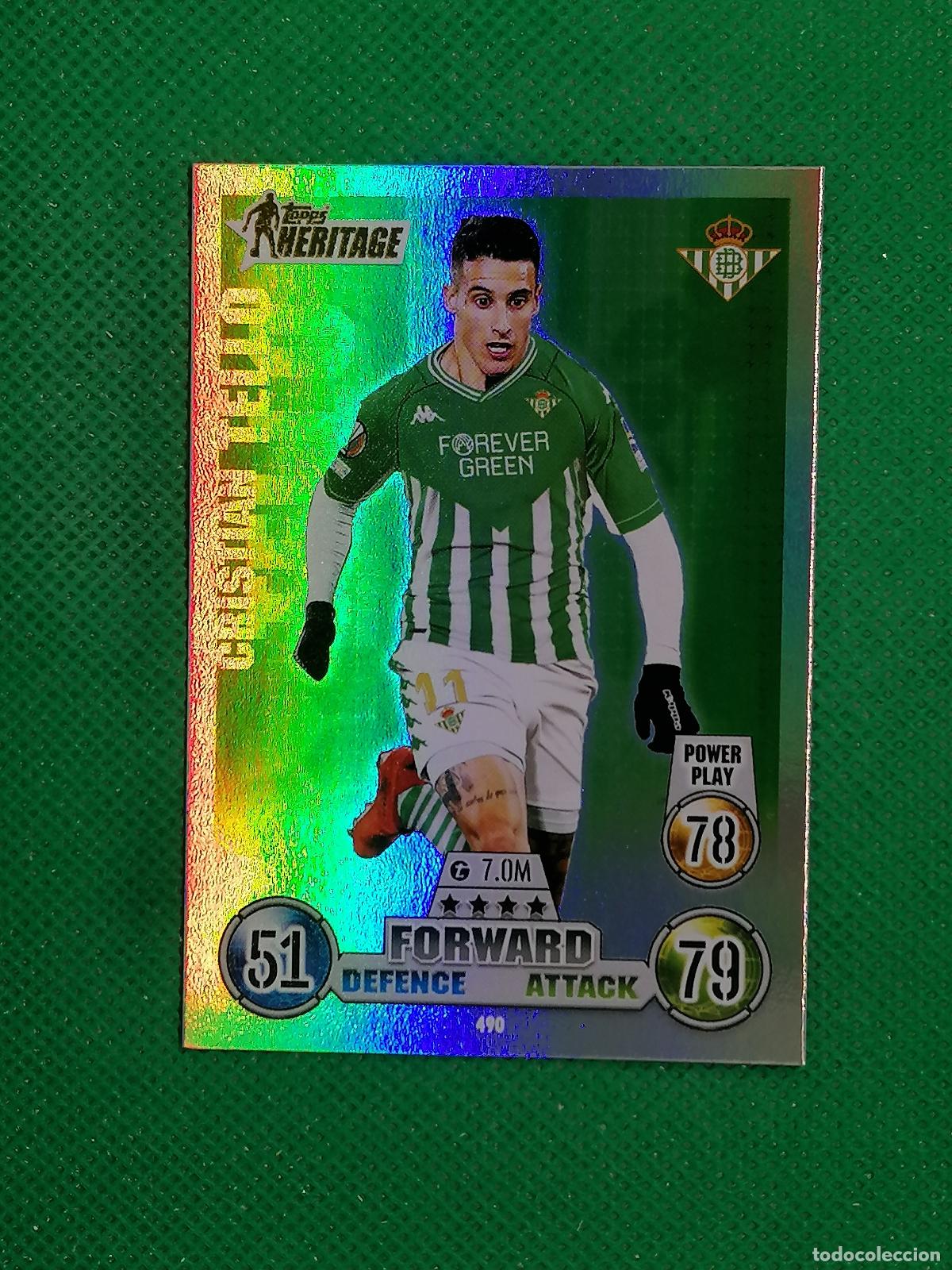 Cromos de F&uacute;tbol: 490 CRISTIAN TELLO BETIS HERITAGE ⚽ TOPPS MATCH ATTAX CHAMPIONS 2021 2022 21 22 ⚽