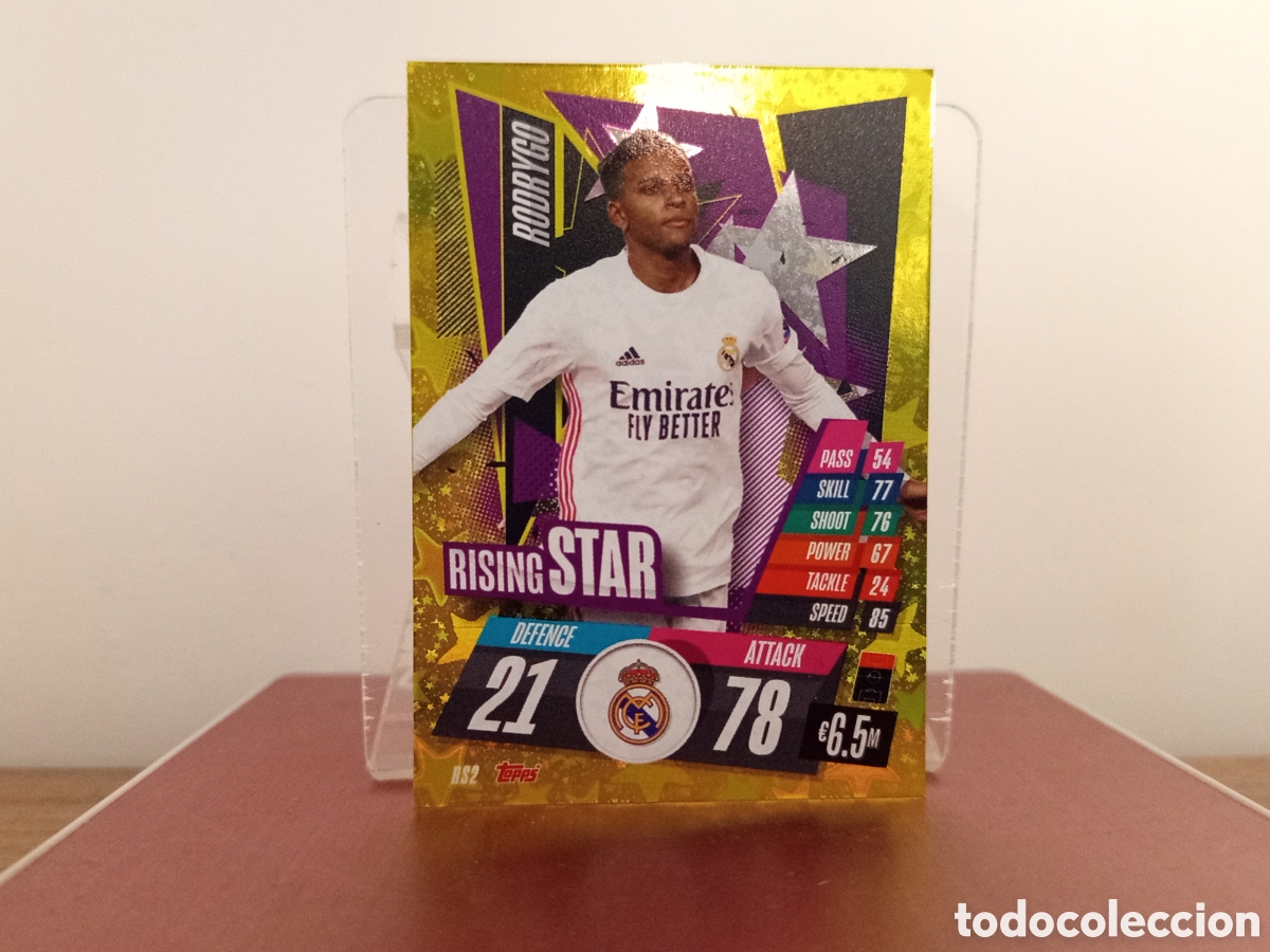 Cartes &agrave; collectionner de Football: ❇️ CROMO ⚽ RODRYGO RS2 RISING STAR MATCH ATTAX 2020 21 2020 2021 REAL MADRID ❇️