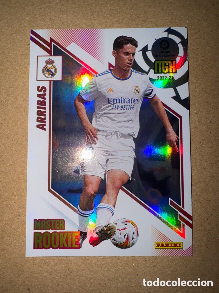 Cromos de F&uacute;tbol: Megacracks 22 23 2022 2023 Real Madrid # 409 Sergio Arribas Master Rookie