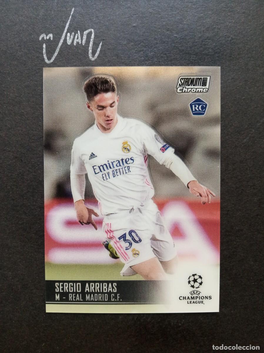 Fu&szlig;ball-Sticker: N&ordm; 85 ROOKIE SERGIO ARRIBAS REAL MADRID ALMERIA 25 26 ⚽ TOPPS &reg; CHROME STADIUM CLUB 2020 2021 20 21