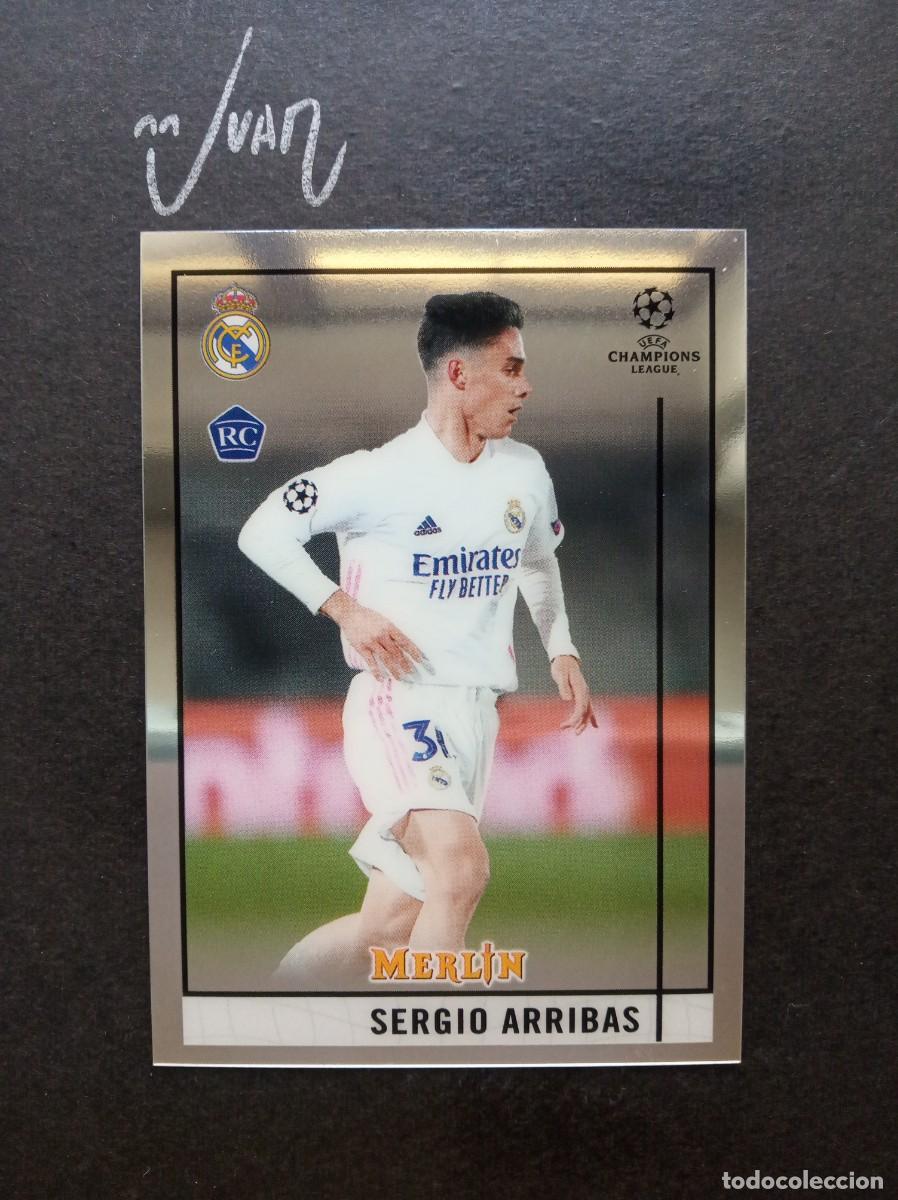 Fu&szlig;ball-Sticker: N&ordm; 37 ROOKIE SERGIO ARRIBAS REAL MADRID ALMERIA 25 26 ⚽ TOPPS &reg; CHROME MERLIN 2020 2021 20 21
