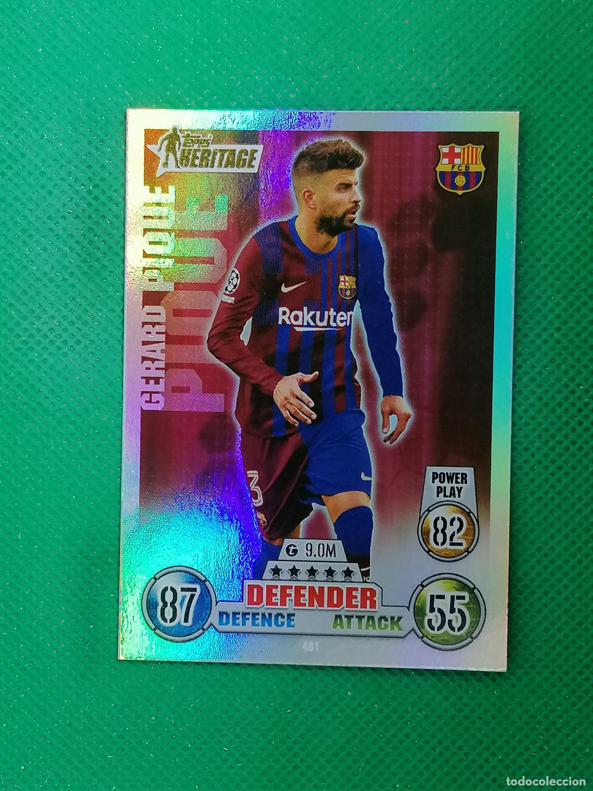 Cromos de F&uacute;tbol: 481 GERARD PIQUE BARCELONA HERITAGE ⚽ TOPPS MATCH ATTAX CHAMPIONS 2021 2022 21 22 ⚽