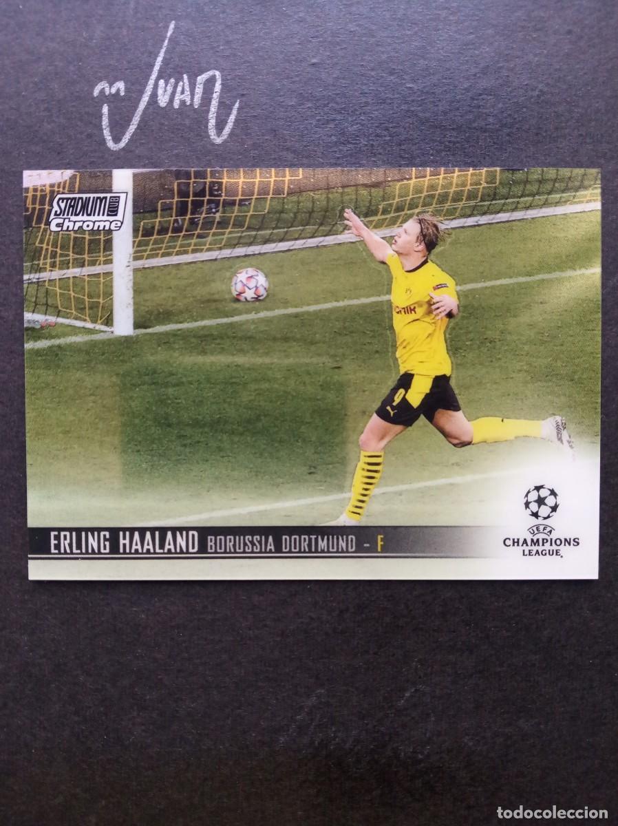 Cartes &agrave; collectionner de Football: N&ordm; 9 HAALAND BORUSSIA DORTMUND NORUEGA ⚽ TOPPS &reg; CHROME STADIUM CLUB 2020 2021 20 21 NUEVO