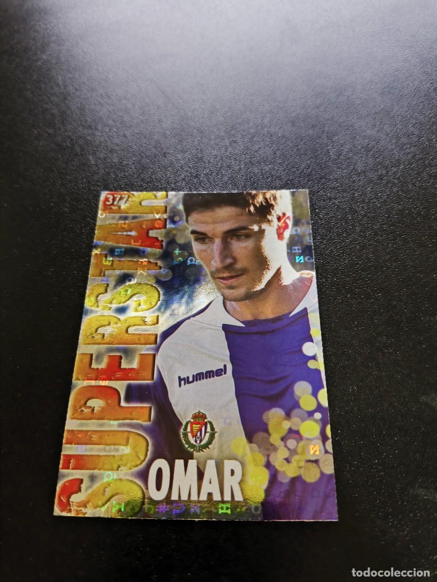 Cromos de F&uacute;tbol: 377 OMAR SUPERSTAR FONDO LETRAS VALLADOLID MUNDICROMO LIGA 2013 2014 13 14 NO PANINI ESTE