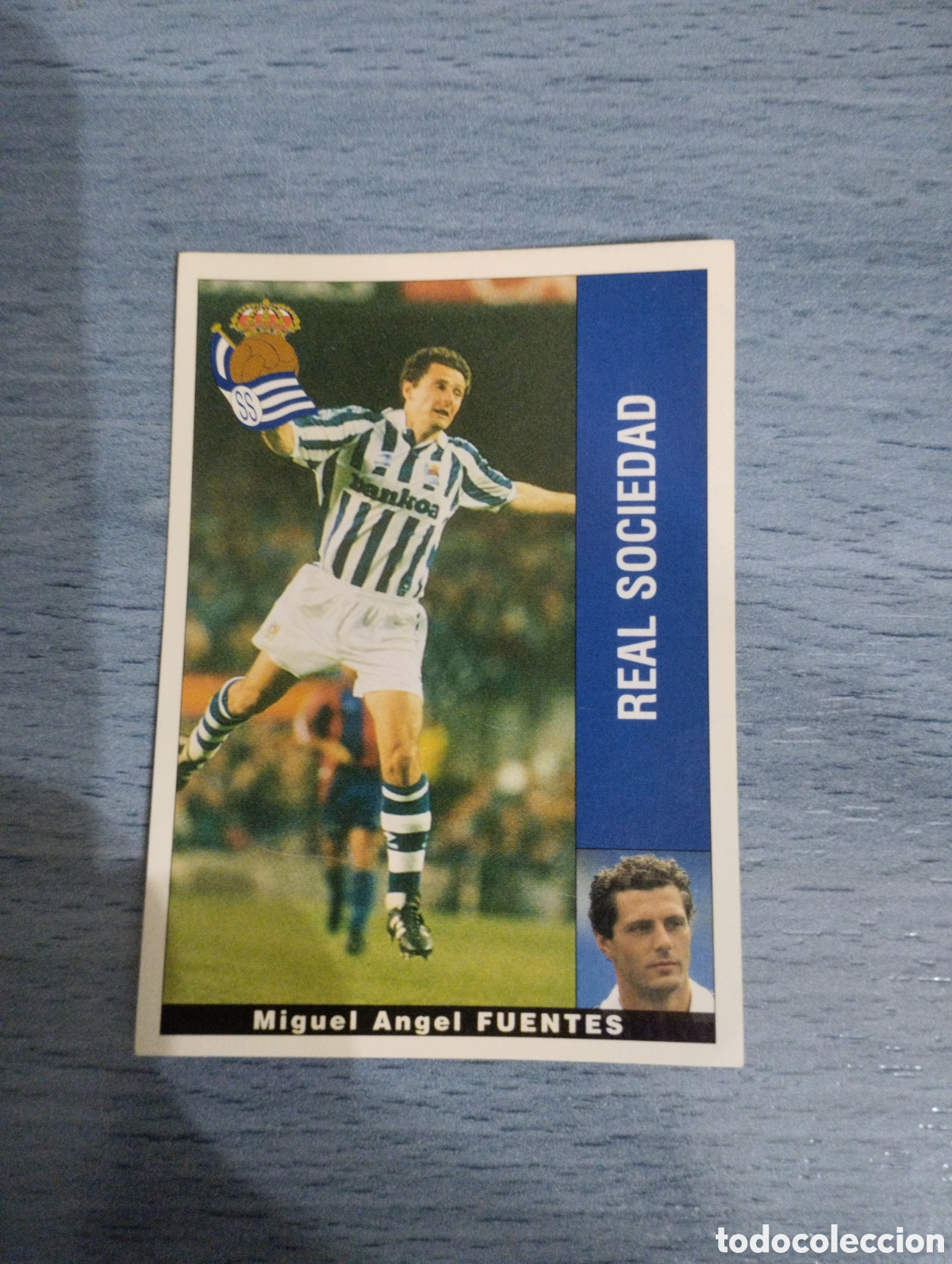 Cromos de F&uacute;tbol: Cromo Panini liga 95 96 fuentes real sociedad sin pegar