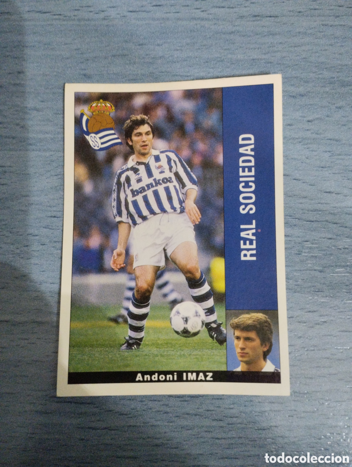 Cromos de F&uacute;tbol: Cromo Panini liga 95 96 imaz real sociedad sin pegar