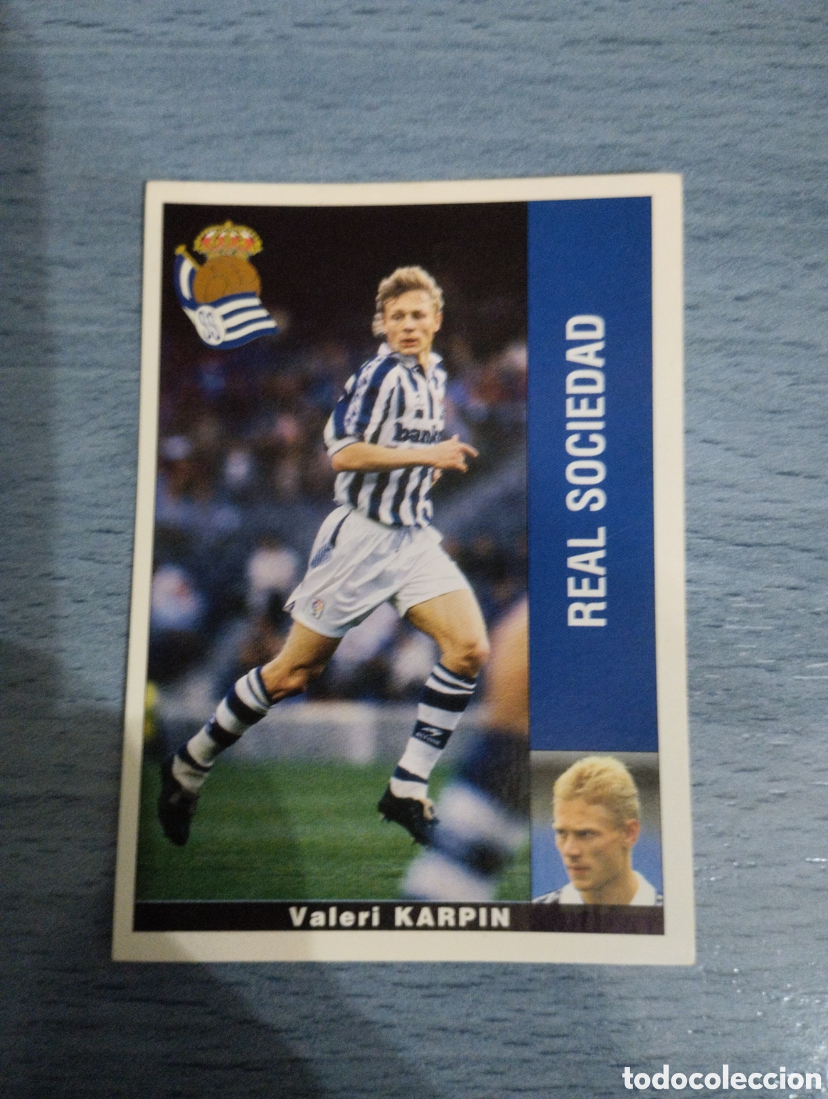 Cromos de F&uacute;tbol: Cromo Panini liga 95 96 karpin real sociedad sin pegar
