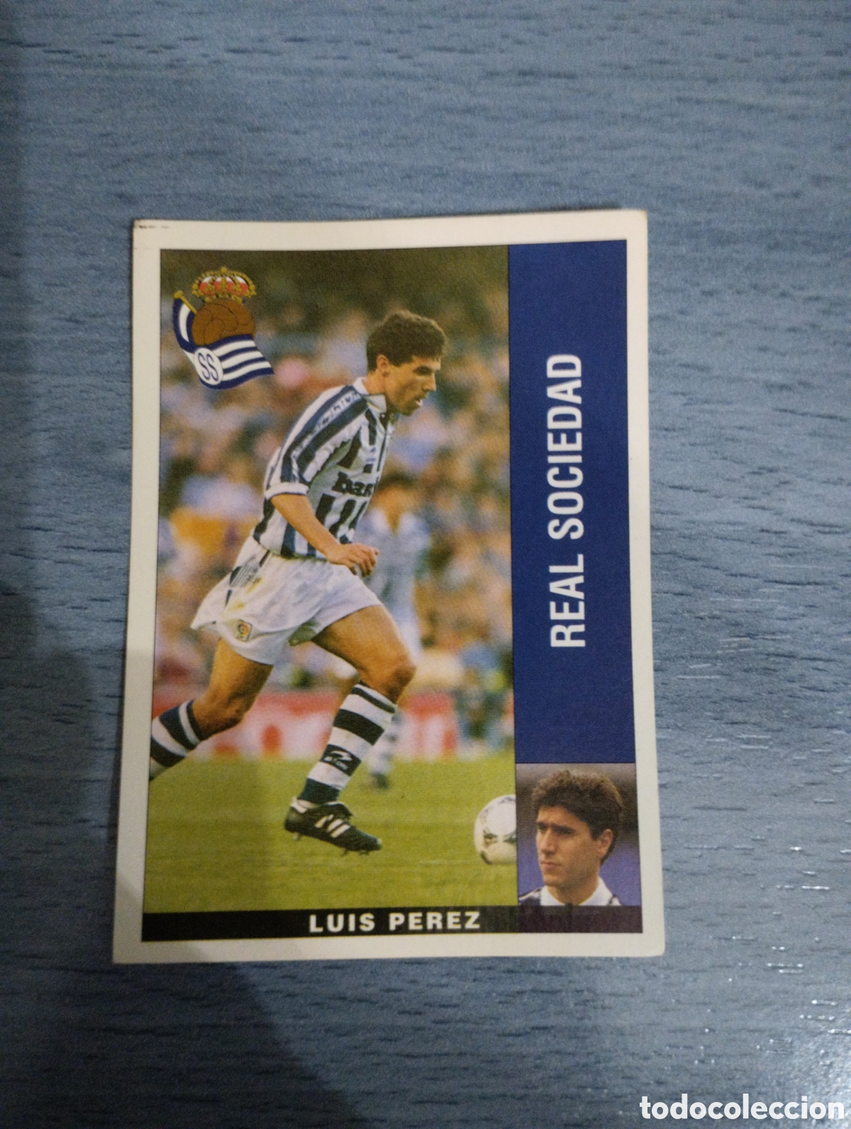 Cromos de F&uacute;tbol: Cromo Panini liga 95 96 luis P&eacute;rez real sociedad sin pegar