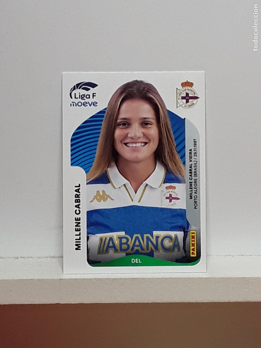 Cromos de F&uacute;tbol: LIGA FEMENINA 2025 2026 F 25 26 ALBUM PANINI LIGA N 141 DEPORTIVO MILLENE CABRAL