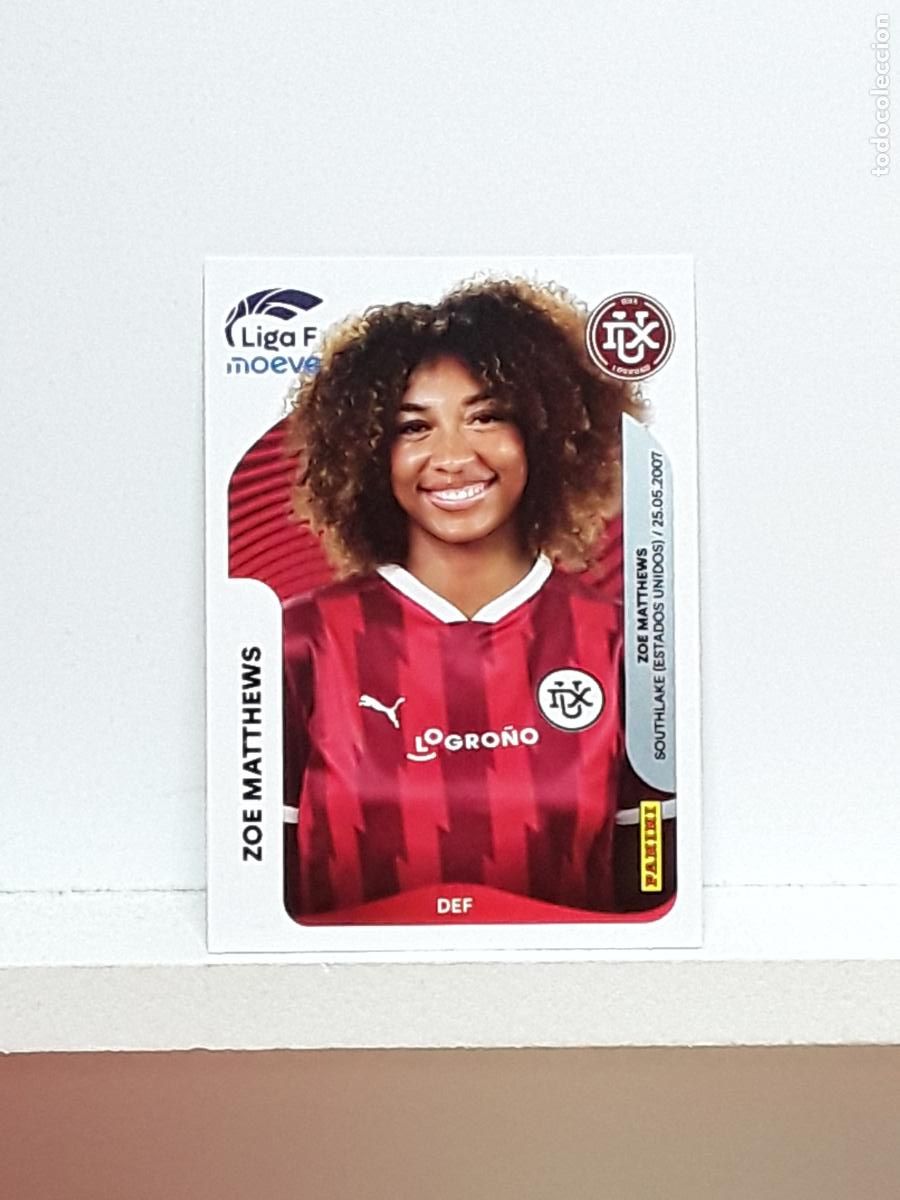 Cromos de F&uacute;tbol: LIGA FEMENINA 2025 2026 F 25 26 ALBUM PANINI LIGA N 150 LOGRO&Ntilde;O ZOE MATTHEWS