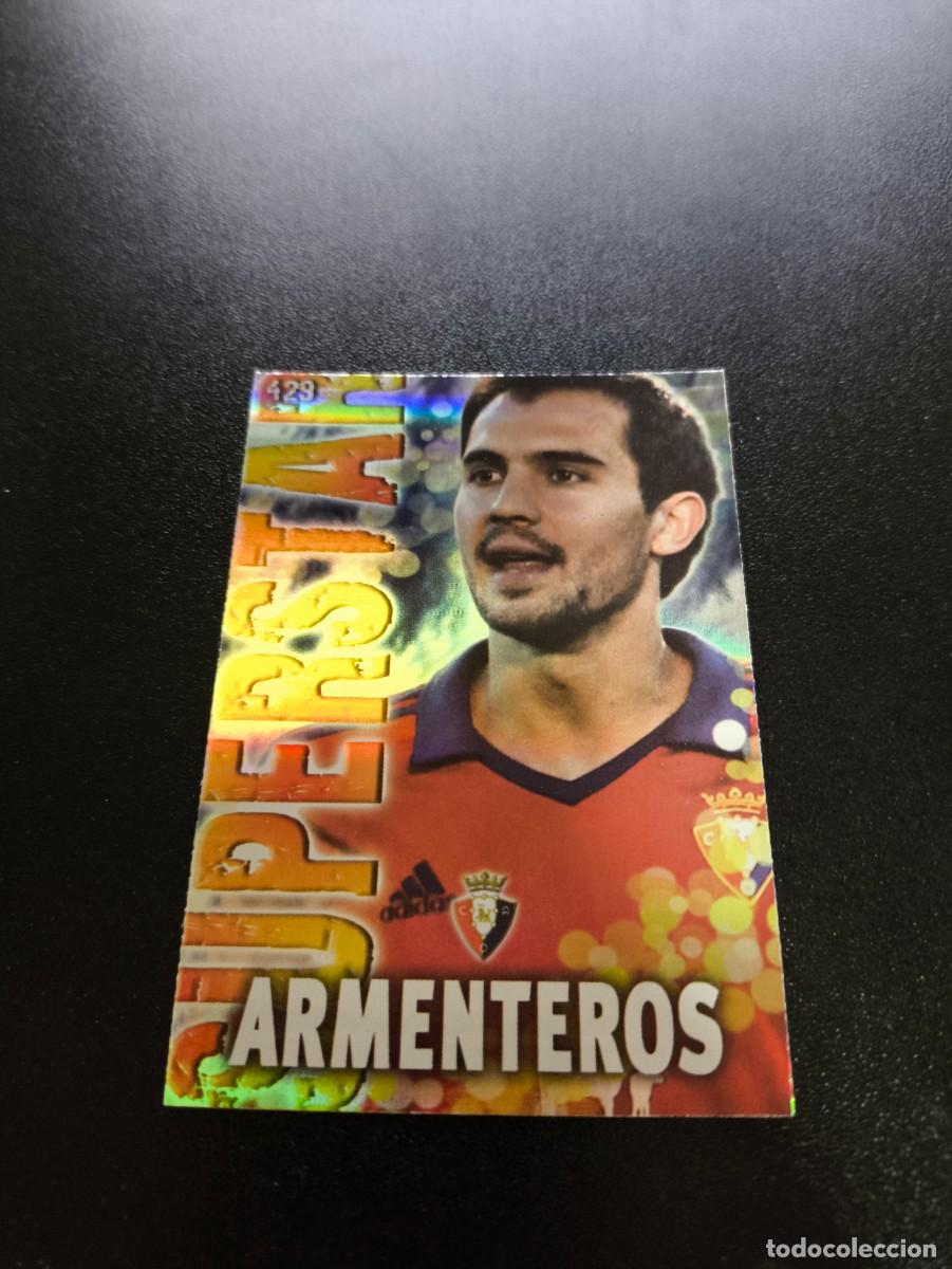 Cromos de F&uacute;tbol: 421 ARMENTEROS SUPERSTAR FONDO RAYAS OSASUNA MUNDICROMO LIGA 2013 2014 13 14 NO PANINI ESTE