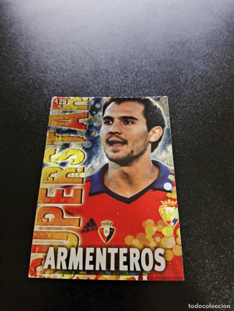 Cromos de F&uacute;tbol: 421 ARMENTEROS SUPERSTAR FONDO LETRAS OSASUNA MUNDICROMO LIGA 2013 2014 13 14 NO PANINI ESTE
