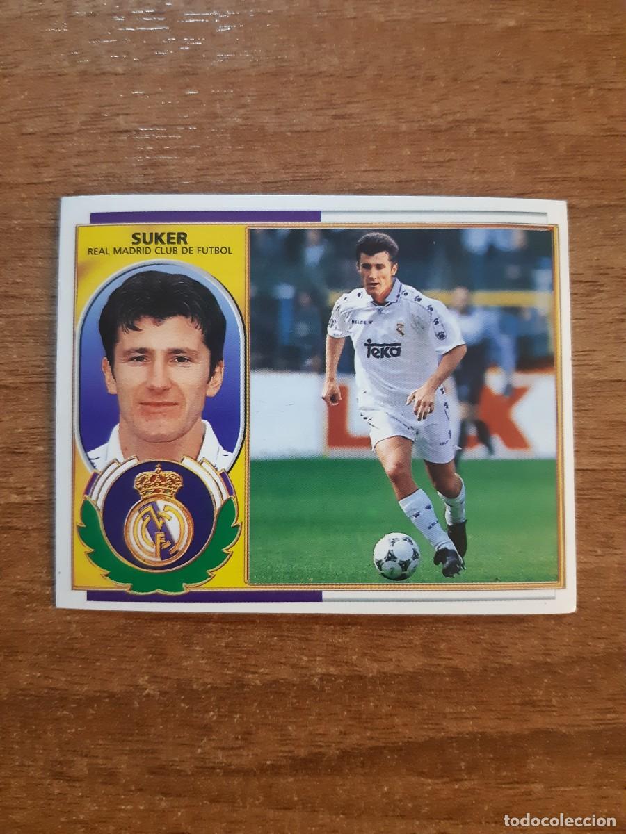 Cromos de F&uacute;tbol: SUKER REAL MADRID VERSI&Oacute;N DIF&Iacute;CIL LIGA 96-97 ESTE. NUNCA PEGADO, SIN PEGAR