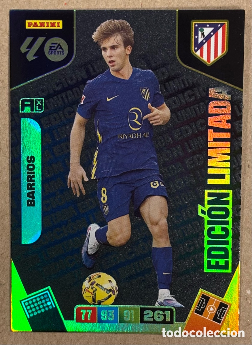 Cromos de F&uacute;tbol: BARRIOS (ATL&Eacute;TICO DE MADRID). CARTA EDICI&Oacute;N LIMITADA PANINI ADRENALYN XL LIGA 2025/26.