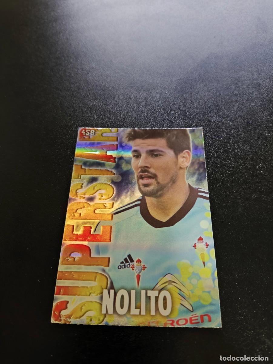Cromos de F&uacute;tbol: 458 NOLITO SUPERSTAR FONDO RAYAS CELTA DE VIGO MUNDICROMO LIGA 2013 2014 13 14 NO PANINI ESTE