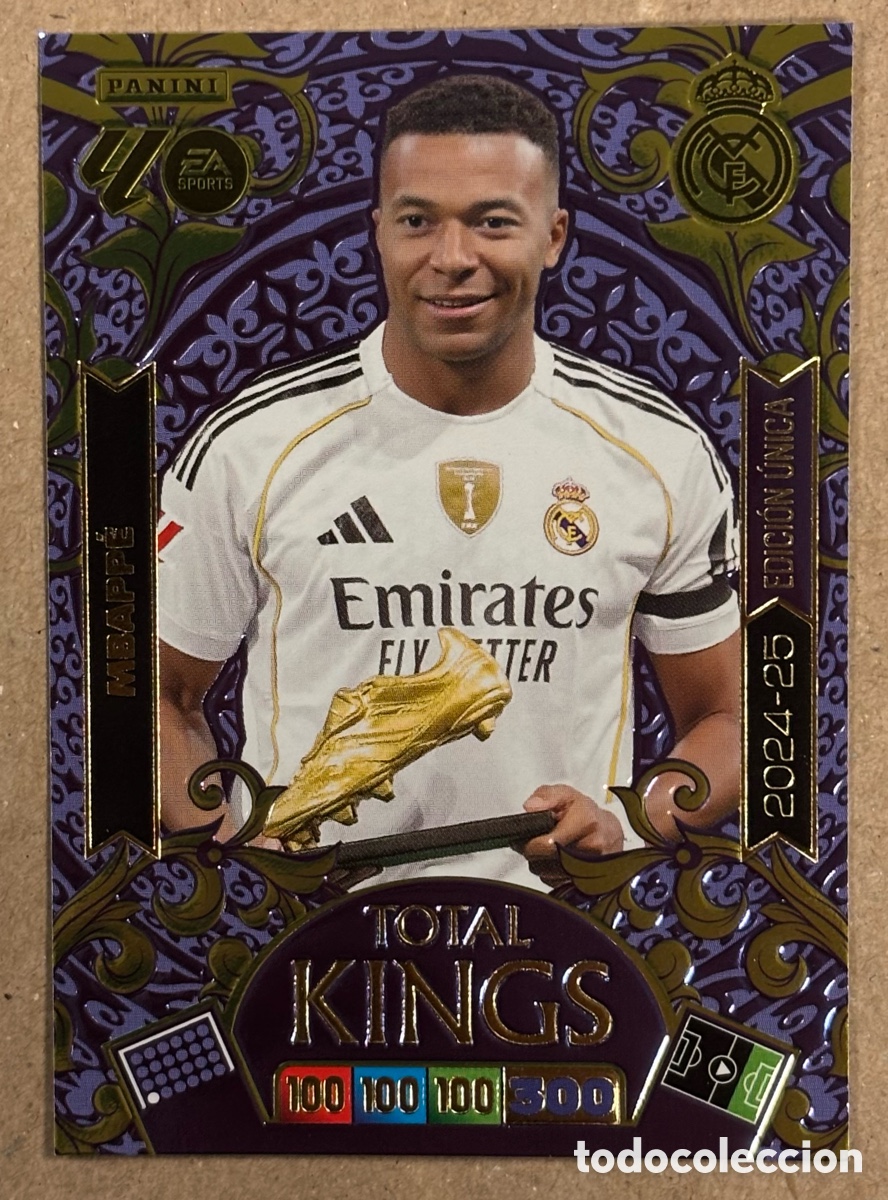 Cromos de F&uacute;tbol: MBAPPE (REAL MADRID). CARTA TOTAL KINGS PANINI ADRENALYN XL LIGA 2025/26.