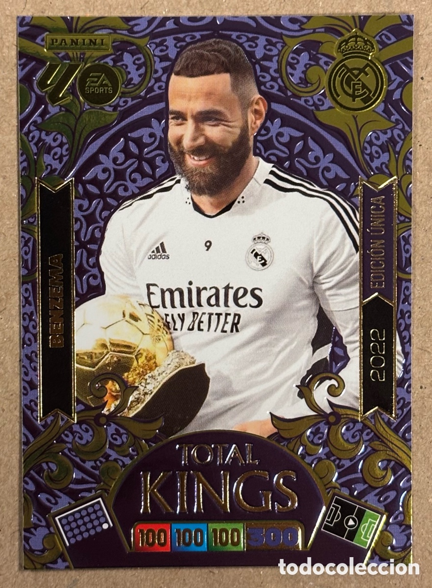 Cromos de F&uacute;tbol: KARIM BENZEMA (REAL MADRID). CARTA TOTAL KINGS PANINI ADRENALYN XL LIGA 2025/26.
