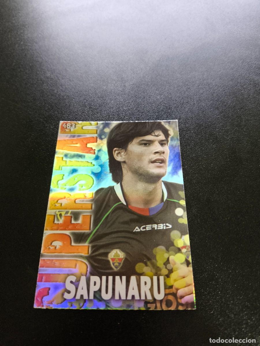 Figurine di Calcio: 483 SAPUNARU SUPERSTAR FONDO RAYAS ELCHE MUNDICROMO LIGA 2013 2014 13 14 NO PANINI ESTE