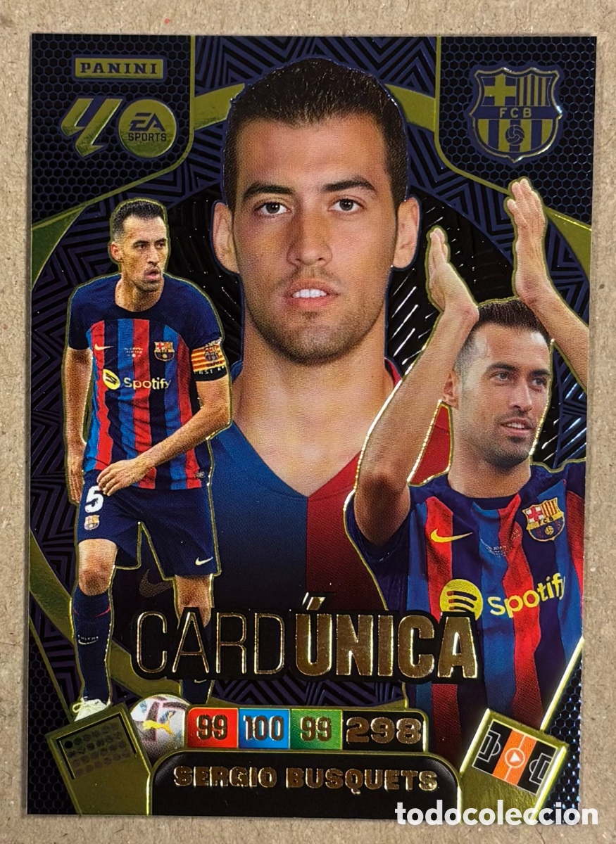 Cromos de F&uacute;tbol: SERGIO BUSQUETS (FC BARCELONA). CARTA CARD &Uacute;NICA PANINI ADRENALYN XL LIGA 2025/26.