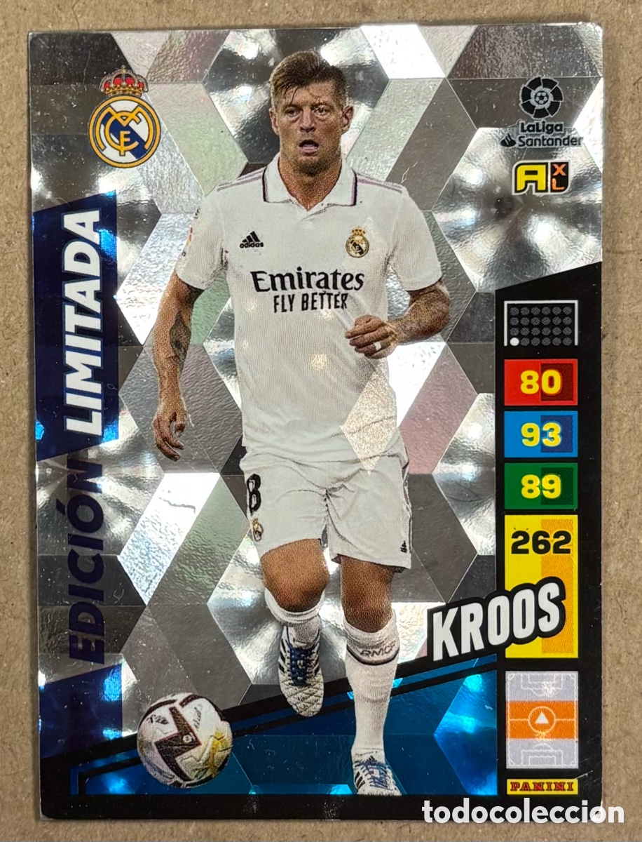 Cromos de F&uacute;tbol: TONI KROSS (REAL MADRID). CARTA EDICI&Oacute;N LIMITADA PANINI ADRENALYN XL 2022/23.