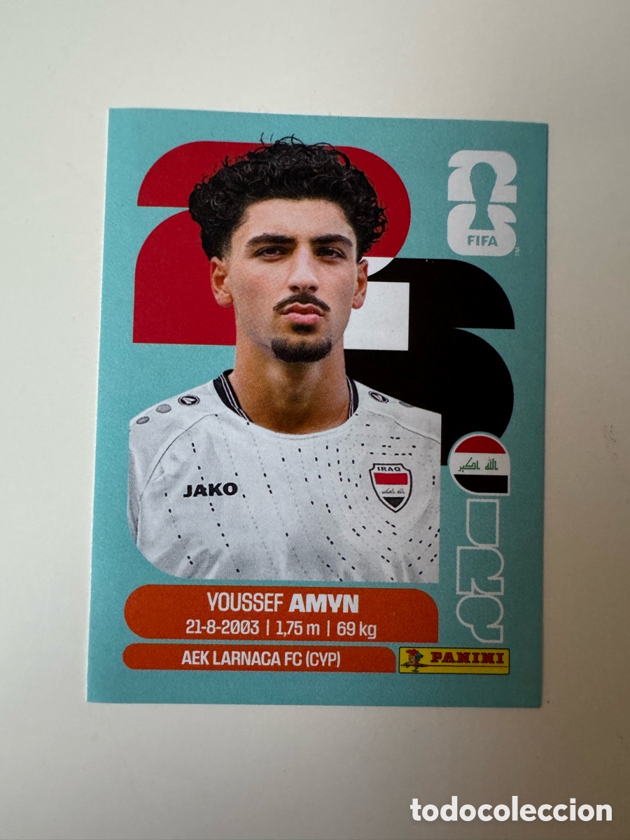 Cromos de F&uacute;tbol: Irak IRQ MUNDIAL FIFA WORLD CUP 2026 STICKER PANINI IRQ14 &ndash; Youssef Amyn N&ordm; 14 irq
