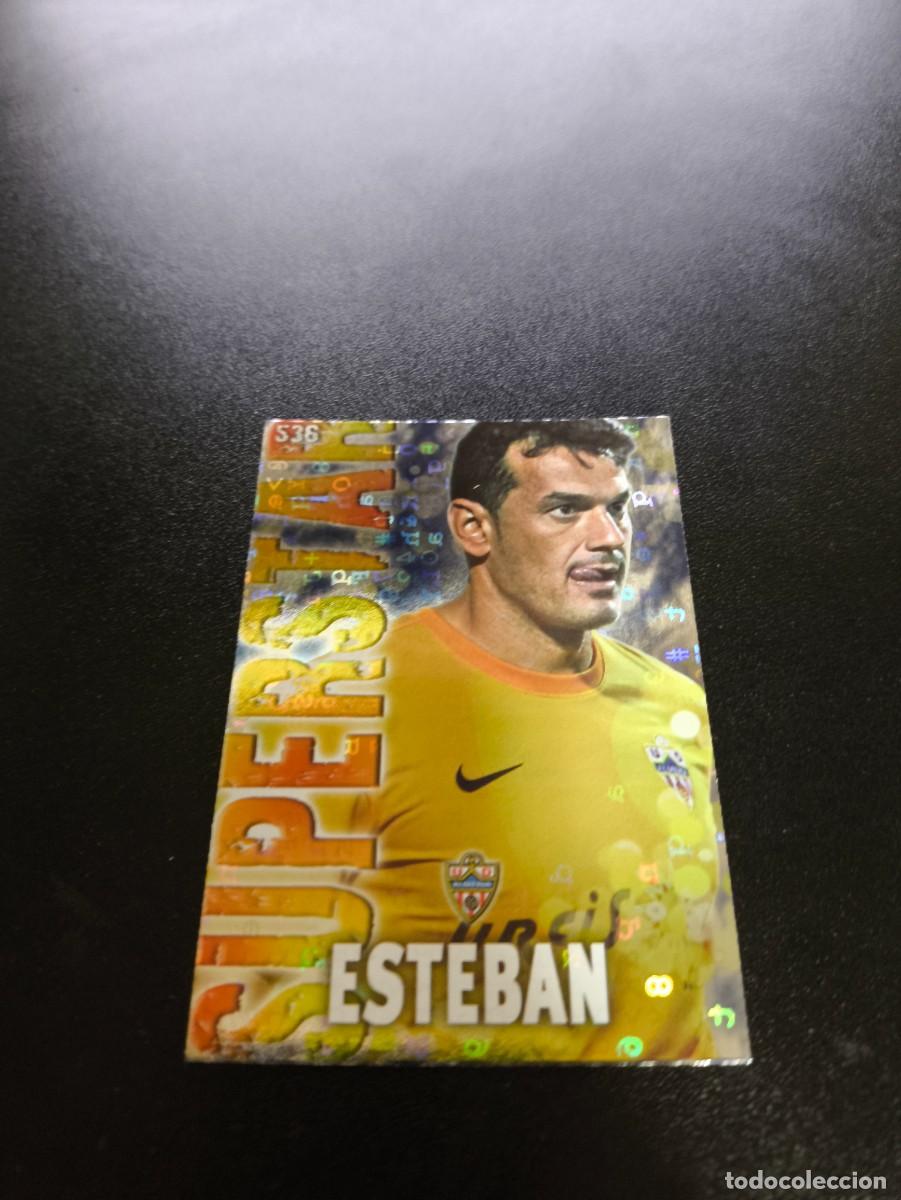 Cromos de F&uacute;tbol: 536 ESTEBAN SUPERSTAR FONDO LETRAS ALMERIA MUNDICROMO LIGA 2013 2014 13 14 NO PANINI ESTE