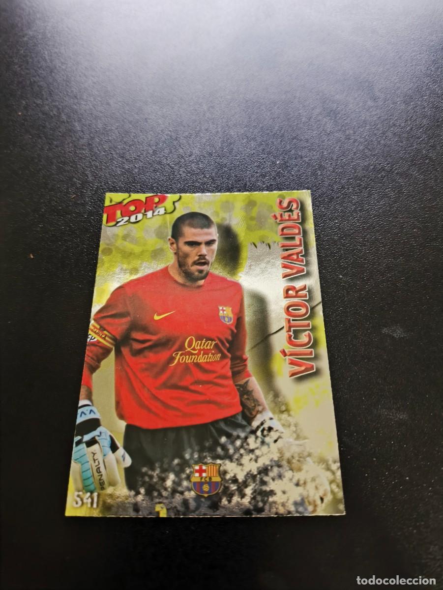 Cromos de F&uacute;tbol: 541 VICTOR VALDES BARCELONA FONDO AMARILLO TOP MUNDICROMO LIGA 2013 2014 13 14 NO PANINI ESTE